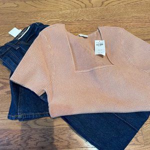 Abercrombie Squareneck Sweater Tee